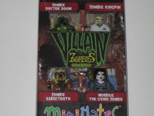 2014 MARVEL MINIMATES : VILLAIN ZOMBIES 4 PACK BOX SET - DR. DOOM / KINGPIN PLUS - Picture 2 of 3