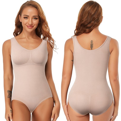 Women Bodysuits Tummy Control Thong Shapewear Seamless Sculpting Body Shaper - Picture 36 of 55