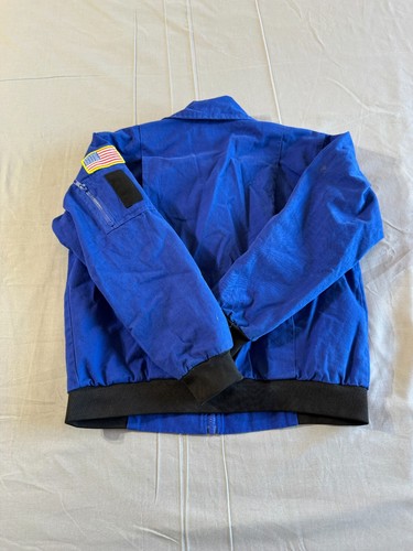 NASA Blue Bomber Jacket Kids Youth Large Get Real Gear Space Astronaut - Picture 13 of 14