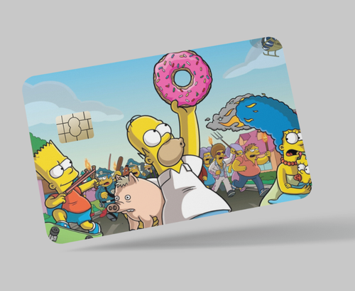 THE SIMPSONS, 2 pezzi skin per carte di credito e carta di debito, trolley e palestra - Foto 7 di 19