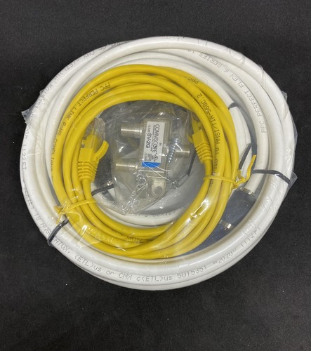 HSD Kit (1)12ft & (1)6ft Coax Jumpers (1)7ft Cat 5e Jumper (1)2 wayspliter - Picture 2 of 2