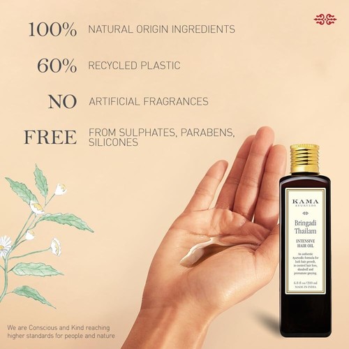 Kama Ayurveda Bringadi Thailam - Intensive Hair Treatment - 100ml - Picture 7 of 8