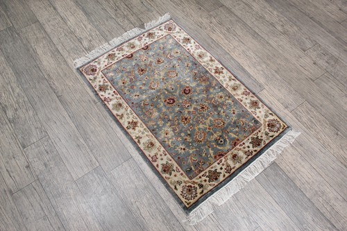Silk 2x3 Rug Oriental Pure Silk 60x90 Cms Carpet - Picture 3 of 8