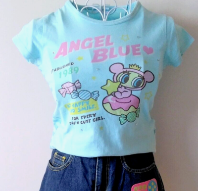 Angel Blue Japan T-shirt Light Blue Size XS/130 Graphic
