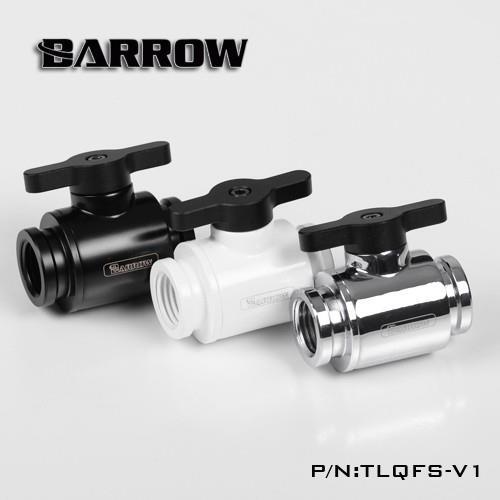 Barrow G1/4 Mini Ball Valve, Black Handle - Shiny Silver - 第 4/5 張圖片