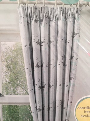 Uni Baby Grey White Green Nursery Blackout Curtains 66wx54d Room Ebay Uni Baby Grey White Green Nursery