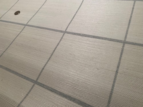 12 Yards HARTMANN & FORBES Christopher Check Slate Sisal Grasscloth Wallpaper - Picture 8 of 24