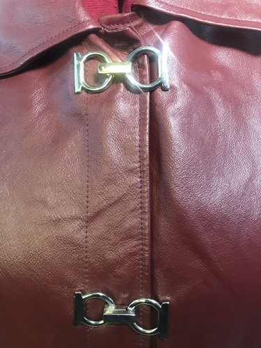 Abrigo Chaqueta FASE DOS Rojo Cuero Genuino Suave Damas Mujeres Pequeño Nuevo con Etiquetas💥 - Imagen 5 de 12