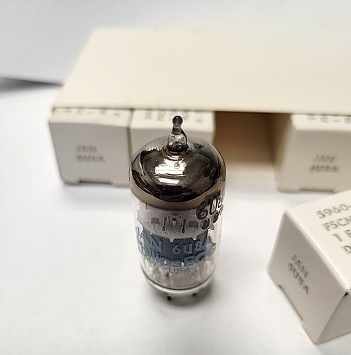 6U8A Tubes (5pcs) N.I.B. N.O.S. USA made Philips (family of Sylvania) ECG JAN - Picture 3 of 3