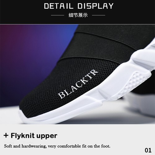 Fashion Men's Athletic Shoes Slip on Shoes Mesh Loafers Lightweight Sports Shoes - Picture 33 of 37
