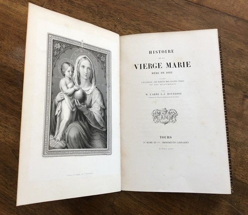 Bourasse Abbé - Histoire de la vierge Marie, 1863.Reliure en maroquin signée. - Picture 5 of 7