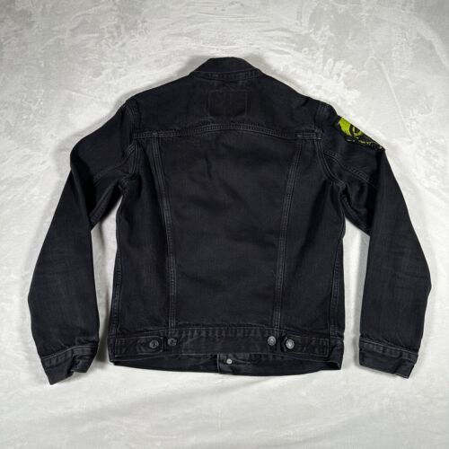 Chaqueta de camionero vintage Levis para hombre tipo 3 talla M negra Frankenstein años 70 80 - Imagen 9 de 10