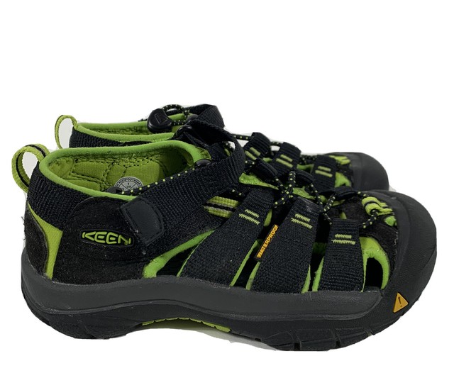 KEEN Big Kids Newport Boy's Sandals Sz 1 Black/Green Waterproof Hiking Outdoor eBay