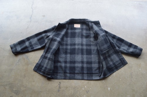 Vintage 1960's Union made C.C Filson black/grey plaid cruiser jacket L/XL - Picture 6 of 9