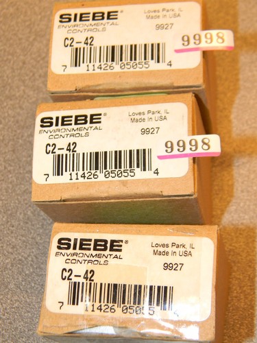 Siebe C2-42 Thermostat Cover Blank Satin-Chrome New in Box - Picture 3 of 3