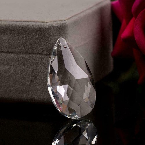 10X Glass Crystal Prism Tear Drop Pendant Chandelier Decoration DIY 63mm - Imagen 8 de 10