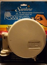 Vintage (New Old Stock) Sunline 40' Retractable Clothesline Reel 