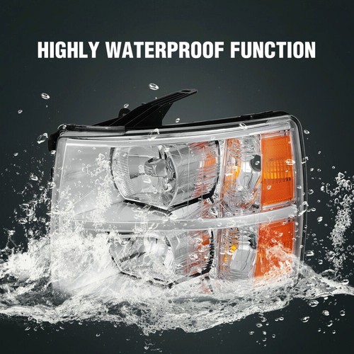 Par de carcasas cromadas para Chevy Silverado 1500 2500HD 3500HD 2007-2014 - Imagen 5 de 12