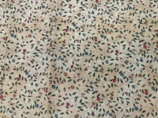 HOFFMAN INT. FABRICS - FANTASIES-OATMEAL TONAL WITH FLOWER VINES- 2/3 YARD