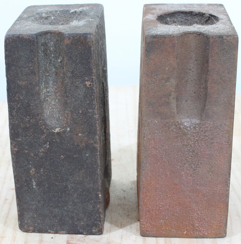 Pair of 8lbs American 8 Day Ogee Triple Decker Empire Mantel Clock Weight ??