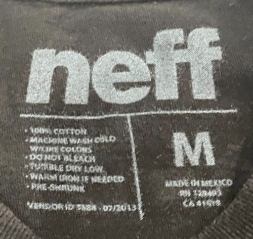 Neff Mens Skeleton Hip-Hop Streetwear Short Sleeve Crew Neck T Shirt Size Medium - Bild 7 von 7