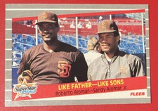 1989 Fleer Roberto & Sandy Alomar Jr.  LIKE FATHER-LIKE SON #630
