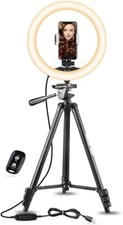 LED Ring Light with Tripod Stand Phone Holder Dimmable Ringlight For Live vlog