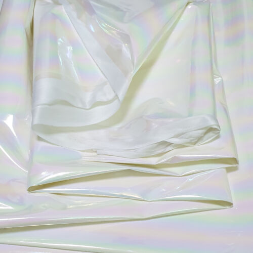 Iridescent Hologram Rainbow PU stretch Vinyl Fabric Dress Dance Costume DIY 54"W - Picture 13 of 48
