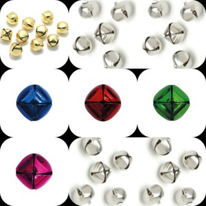 20//50 MULTI COLOURED 8MM BELLS # CRAFTS//JEWELLERY MAKING