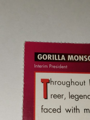 1995 WWE/WWF Magazine Insert #79 Gorilla Monsoon Wrestling Card Danneggiata Leggi Des - Foto 11 di 14