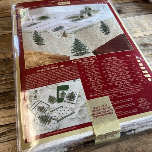 Spode Christmas Tree Tablecloth 60 x 104" New - Picture 2 of 2