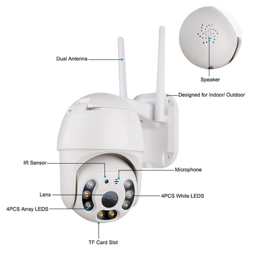 🔥🔥1080P Wireless Outdoor Dome Wifi Camera Water Resistant Waterproof Audio🔥🔥 - Picture 5 of 9