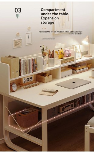 Computer Desk with Bookshelf - Picture 6 of 16