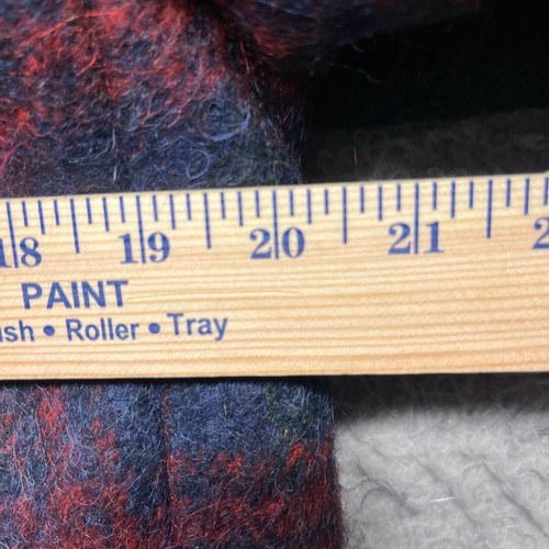 Talbots Coat Womens 14 Blue Red Tartan Wool Blend Belt Closure Pea Coat - Picture 4 of 7