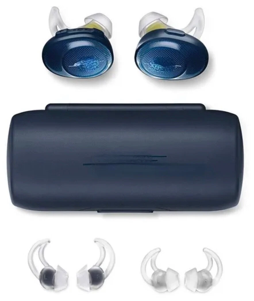 Bose SoundSport Free Wireless Earbuds Headphones Midnight Blue/Citron Yellow