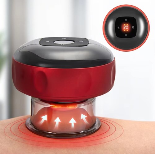 Electric Vacuum Cupping Therapy Massage Anti-Cellulite Red Light Heated Scraping - Picture 9 of 23
