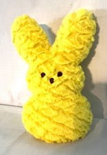 Peeps Yellow Plush Bunny Stuffed Animal Easter Decoration Collectible Soft Toy.