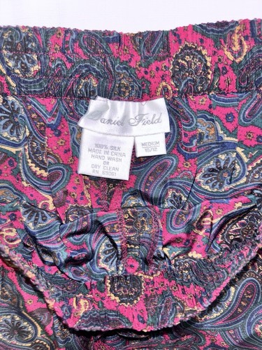 Daniel Field 100% Silk Paisley Pants Size Medium NWT - Picture 5 of 5