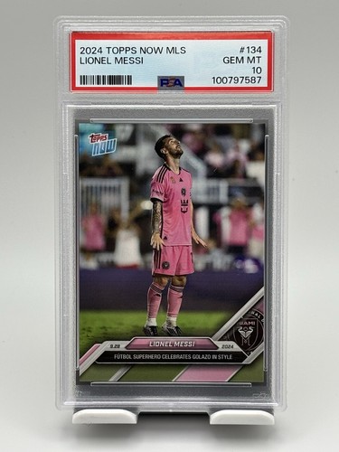 2024 Topps Now #134 Lionel Messi Fútbol Superhero Celebrate Golazo PSA 10