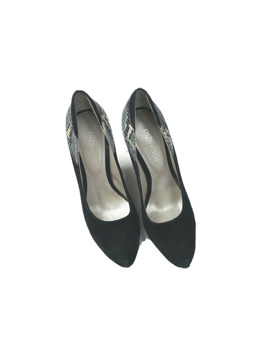 Dizingof Luxury Designer Womens Heels 39 Black Suede Stilettos Hand Made Leather - Picture 5 of 8