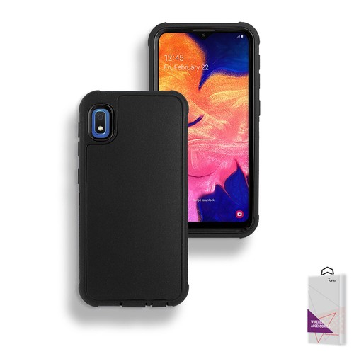 For Straight Talk Samsung Galaxy A01 Defender Armor Rugged Hybrid Cover Case - Picture 6 of 16