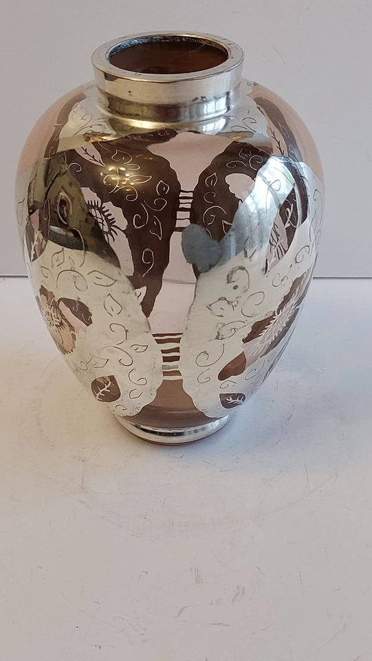 VASO IN VETRO ART DECO' OVERLAY MADE IN ITALY 1930-40 - Immagine 3 di 4