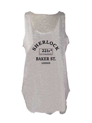 Sherlock holmes 221b baker street London tank top fan art vest singlet - Picture 3 of 9