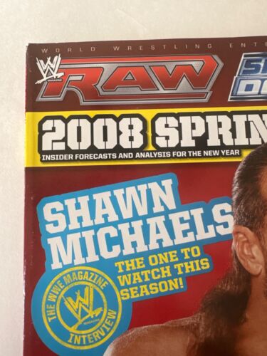 WWE 2008 Spring Preview magazine RAW, ECW Shawn Michaels poster. - Picture 2 of 9