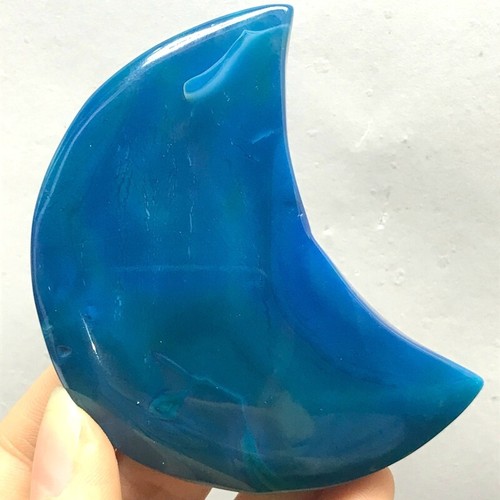 140G Rare Blue Agate Quartz Moon Crystal Quartz Specimen Mineral Healing - Picture 9 of 12