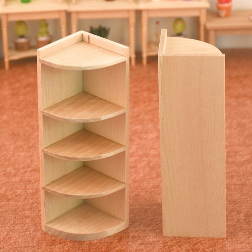 Mini Eckschrank Spielzeug Miniatur 1/12 Regal Aufbewahrung Deko Vitrine Regale - Bild 6 von 12