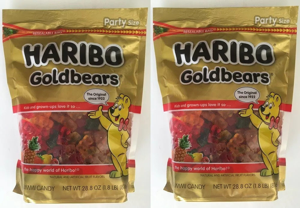 Haribo Gold-Bears Gummy Bears Candy: 1.8LB Bag