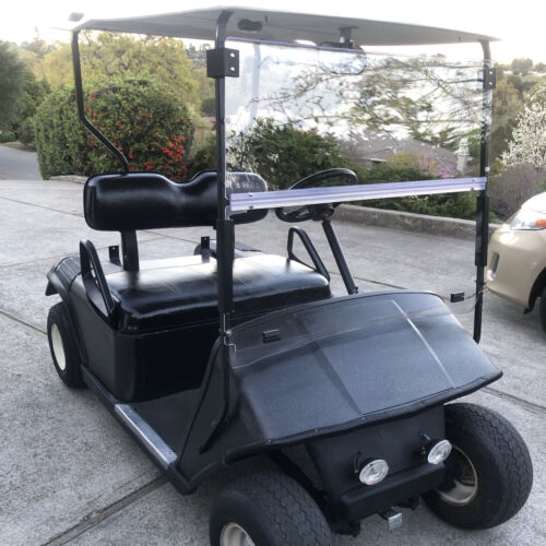 For EZGO TXT & Medalist 1994-2014 Golf Cart Clear Folding Windshield Windscreen - Picture 10 of 13