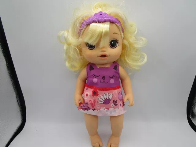 Hasbro Baby Alive Snip N Style Doll Blonde W Original Dress Talks Hair Grows