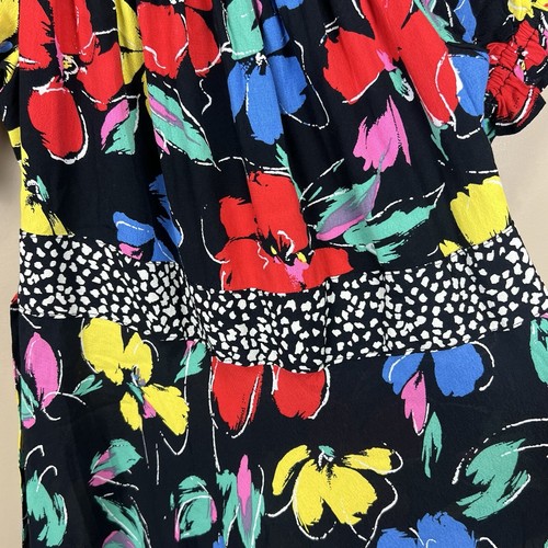 Rixo for Target bright floral off shoulder tie back waist maxi dress size 8 NWT - Picture 3 of 6